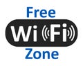 Free blue wifi logo sign icon - vector